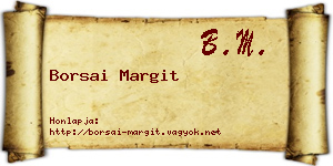 Borsai Margit névjegykártya