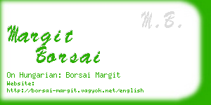 margit borsai business card